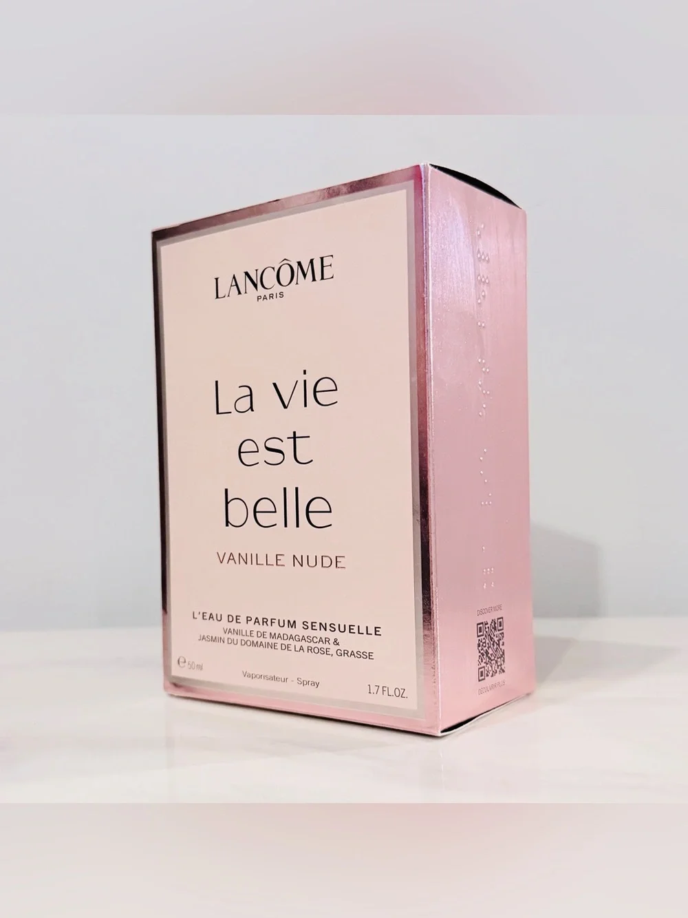 Lancôme La Vie Est Belle Vanille Nude 1.7 fl oz Empty Bottle + Box Packaging